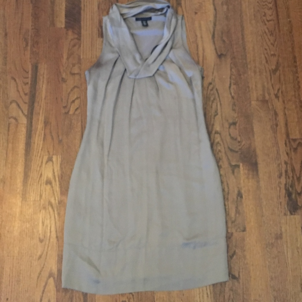 [Kenneth Cole] Silk Shift Dress with Cowl Neck